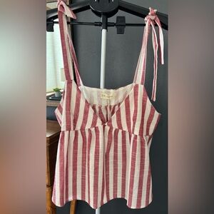 By Together Red and White Striped Tank